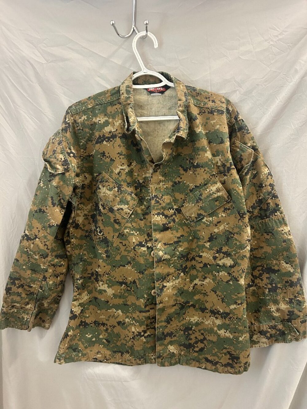 Tru-Spec Digital Camo Combat Shirt Medium Regular Long Sleeve Button Down
